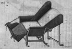 A very convenient easy chair, to which a foot-board is adapted (...), readily moved - A treatise on  [...]