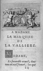 A madame la marquise de La Vallière - Curiosités de la nature et de l'art