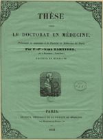Hippocrate (460 av. J.-C. - 356 av. J.-C.) - Thèse pour le doctorat en médecine présentée et soutenu [...]