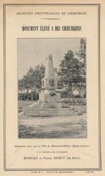 Monument élevé par la ville de Montreuil-Belley (Maine-et-Loire) à la mémoire des chirurgiens Moreau [...]