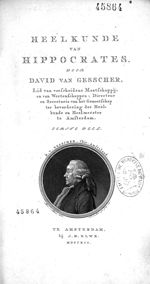 D. v. Gesscher - Heelkunde van Hippocrates
