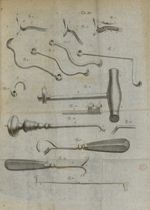 [Ensemble d'instruments d'extraction: bras pour pélican, clé de Garengeot, élévateur, pieds de biche [...]