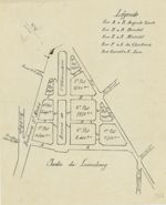 Ecole supérieure de pharmacie de Paris. Plan de lotissement des terrains du Luxembourg en 1866. [Fac [...]