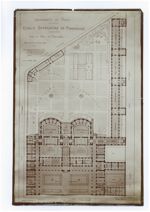 Ecole supérieure de pharmacie de Paris. Plan du rez-de-chaussée de l'Ecole en 1904. [Faculté de phar [...]