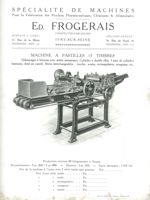 Spécialité de machines ... Edmond Frogerais. Turbine à pastilles 15 timbres