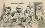 Caricature "Laboratoire de la pharmacie Sarrien"