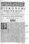 [Bandeau et lettrine : P] - Hieronymi Mercurialis,... In omnes Hippocratis Aphorismorum libros  prae [...]