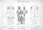 Planche XIV. Monstruosités. Fig. 1. Ectopage / Fig. 2. Pygopage / Fig. 3. Xiphopage - Histoire génér [...]