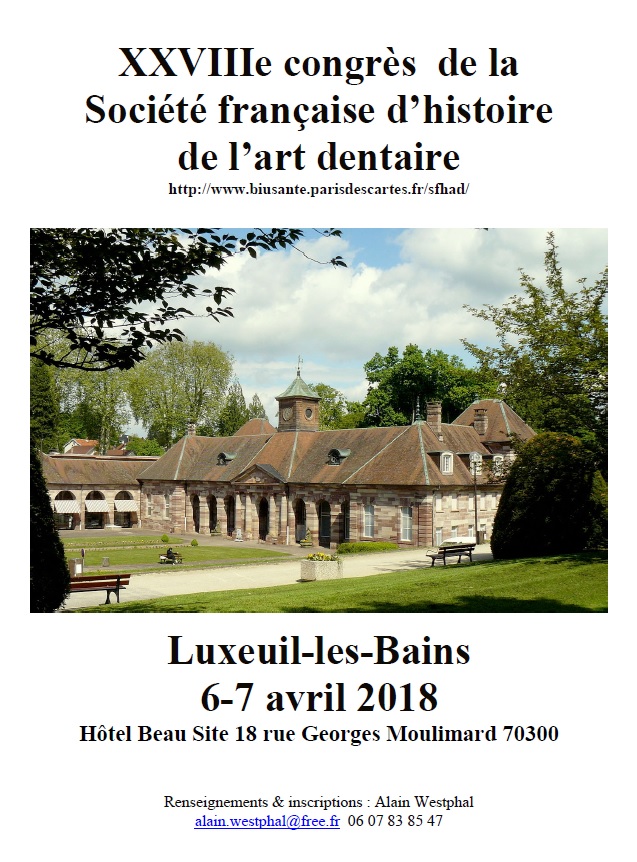XXVIIIe Congrès Luxeuil-les-Bains, 2018